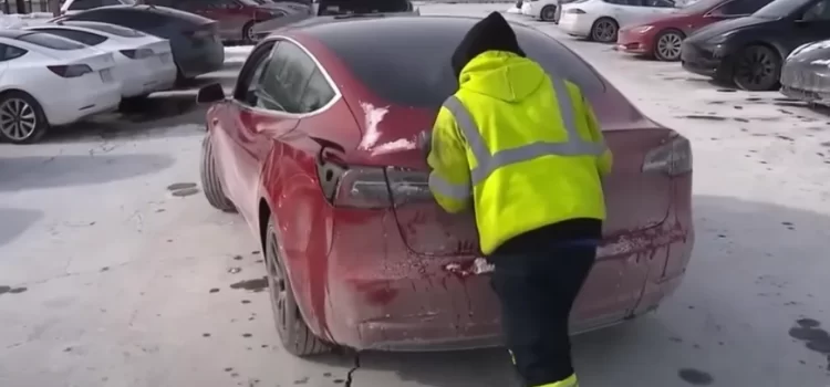 Frío extremo en Chicago impide la carga de baterías en carros tesla